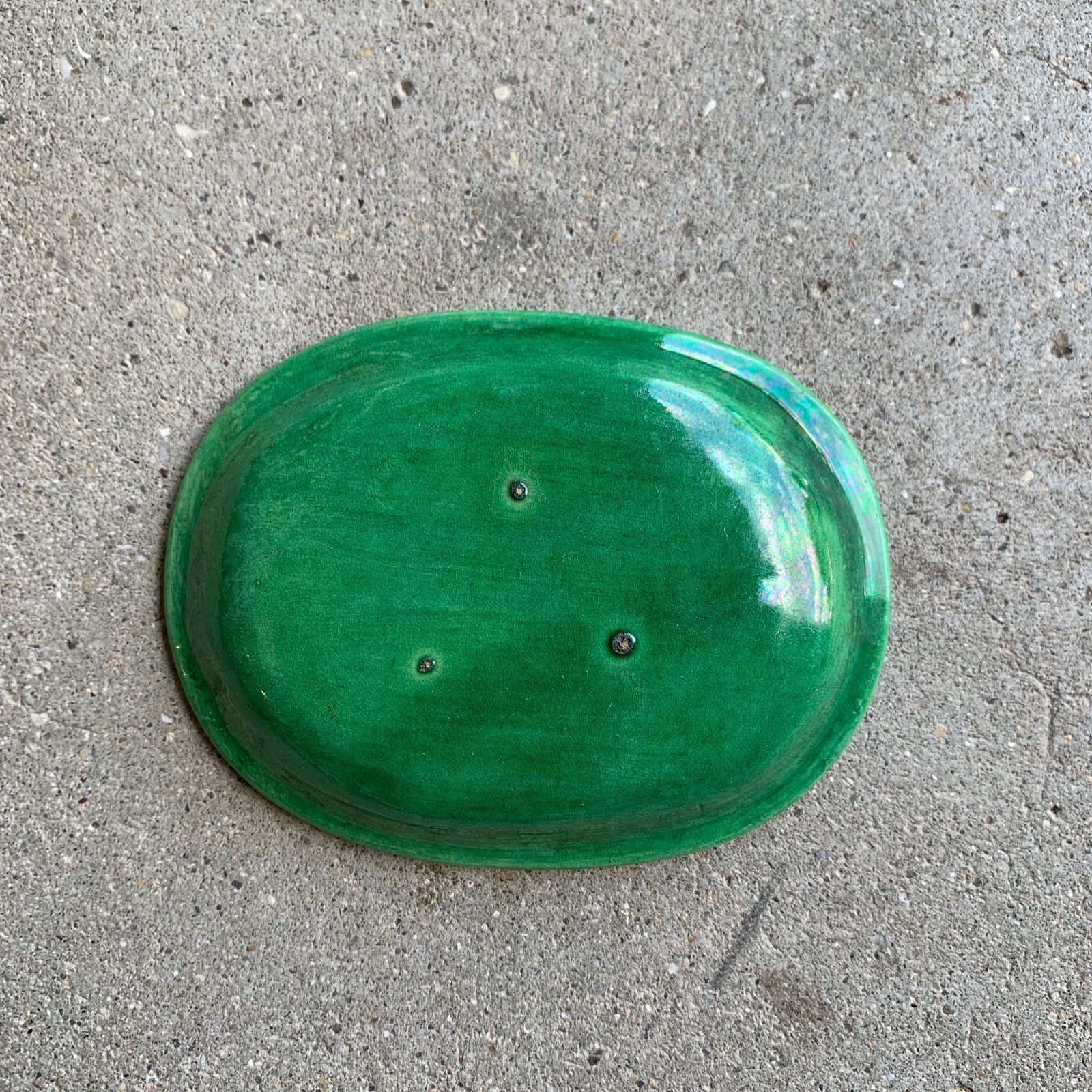 珉平焼 民平焼 緑釉 雲龍文 小判皿 豆皿 /HM-0226 - メルカリ