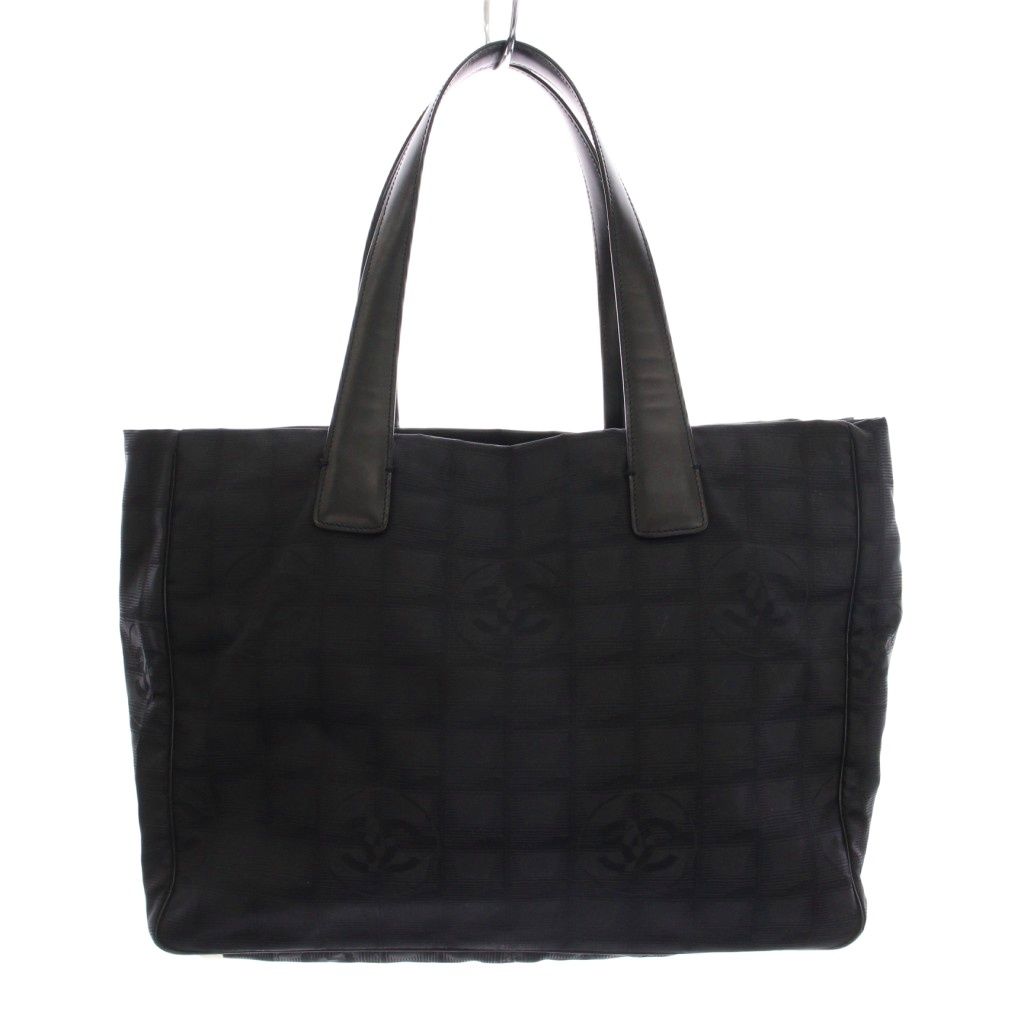 シャネル CHANEL ニュートラベルライン MM トートバッグ 黒 /YM □OH