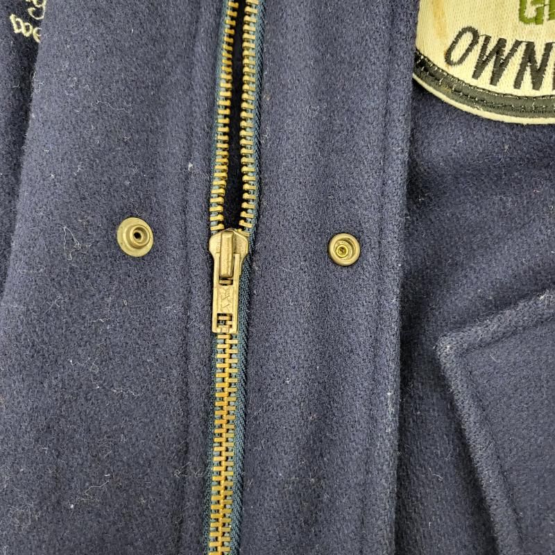 バツ スタジャン 80s-90s MEN'S BA-TSU 袖革 015028-400 レザー 刺繍