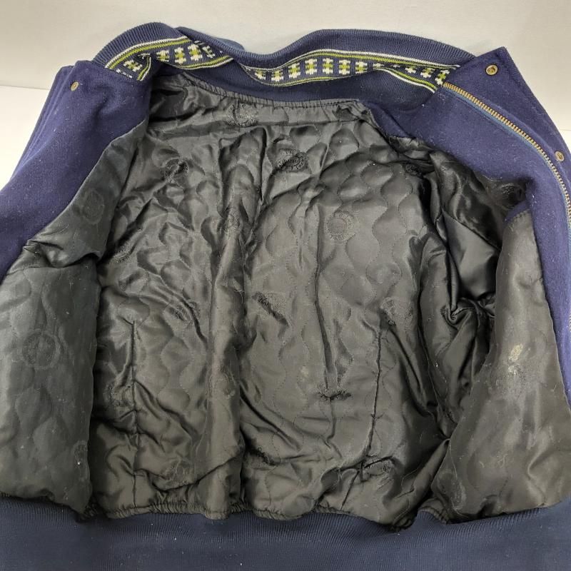 バツ スタジャン 80s-90s MEN'S BA-TSU 袖革 015028-400 レザー 刺繍