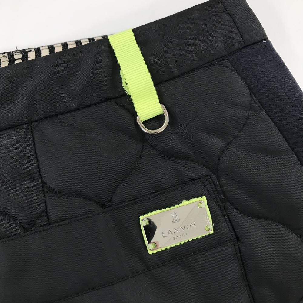 美品】ランバンスポール ダウンスカート 黒 キルティング ポケット口