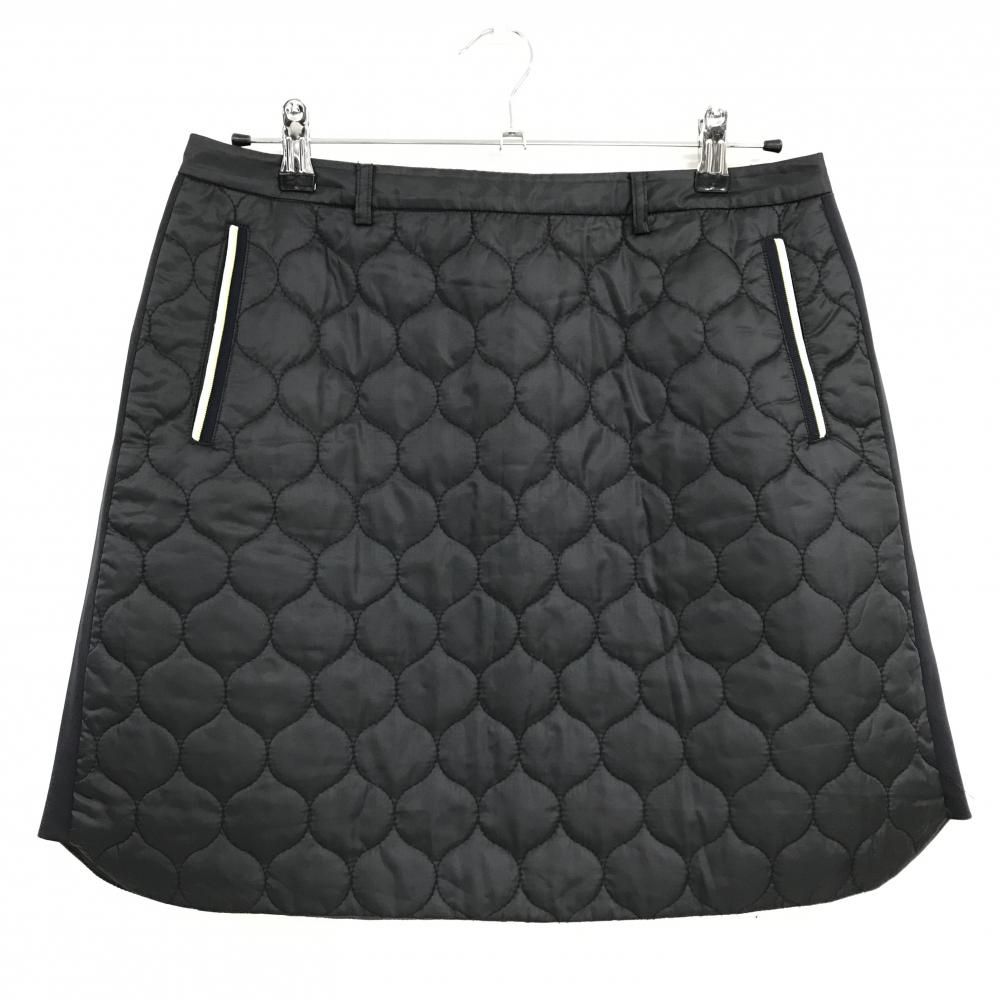 アロンランバンスポール中綿ダウンスカート 美品】ランバンスポール ダウンスカート 黒 キルティング ポケット口
