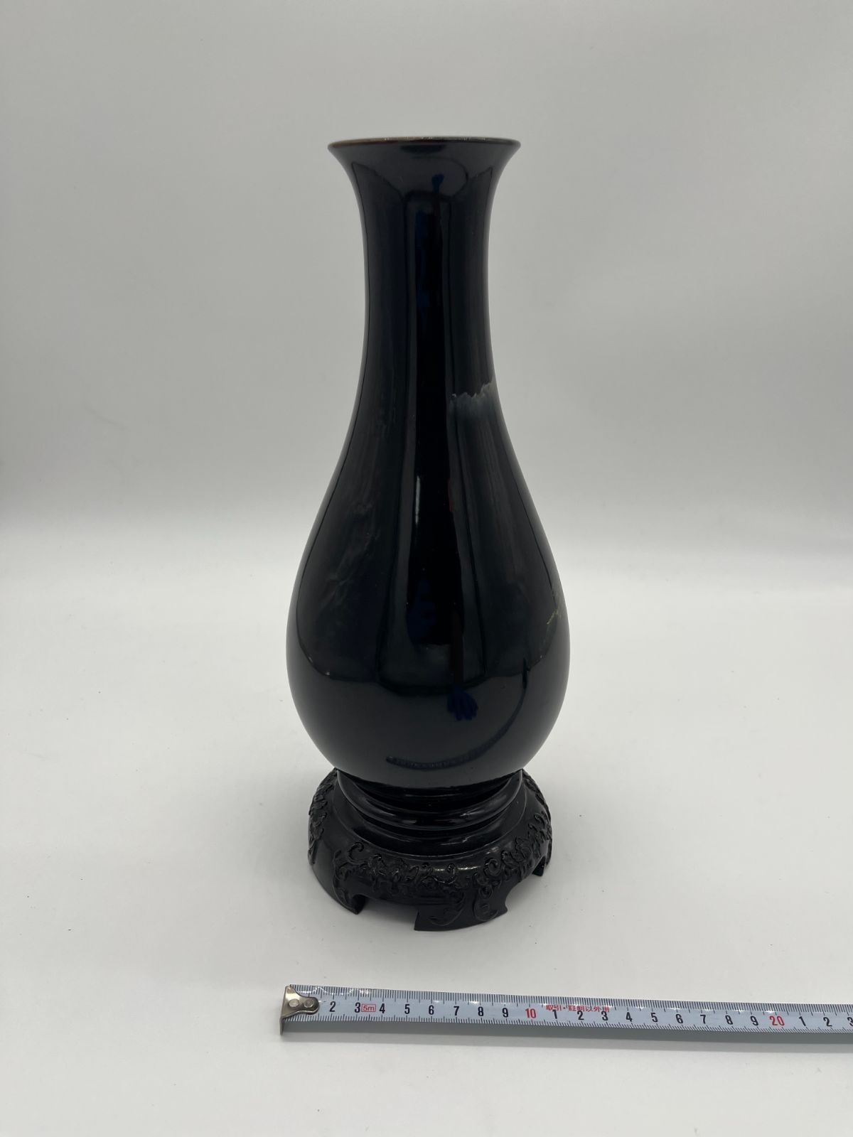 FLYING HORSE 台座付き花瓶 花瓶 壺 置物 絵 中国 アンティーク風