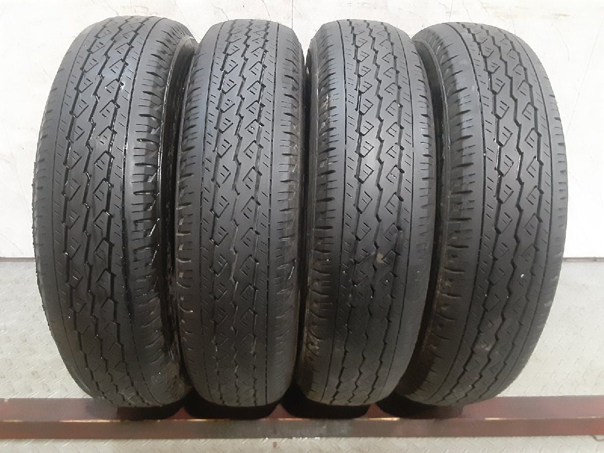 155/80R14 88/86N LTブリヂストン 夏タイヤ４本プロボックス他 155/80R14 88/86N LTブリヂストン 夏タイヤ4本プロボックス他 程度上