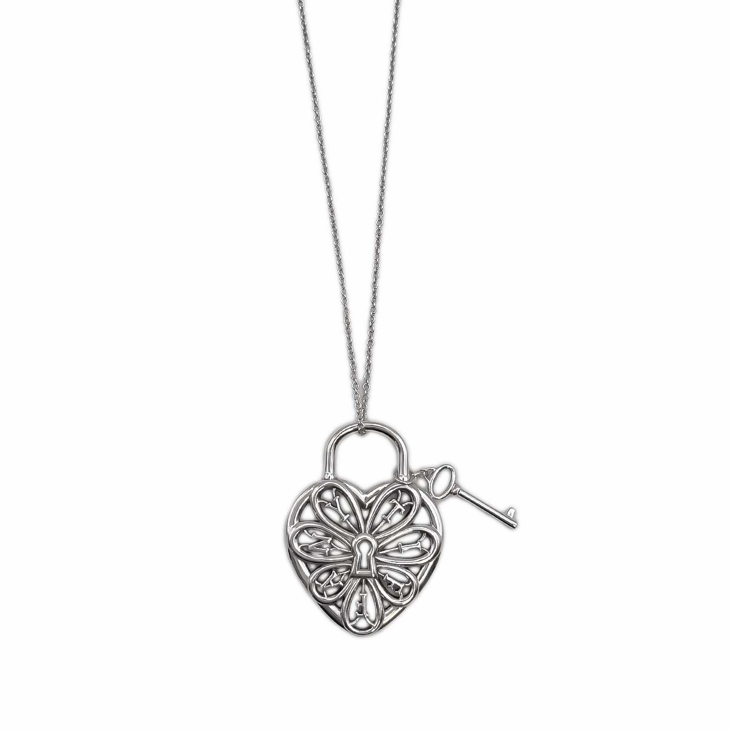 Tiffany&Co. ティファニー フィリグリーハート ロック キー ネックレス 