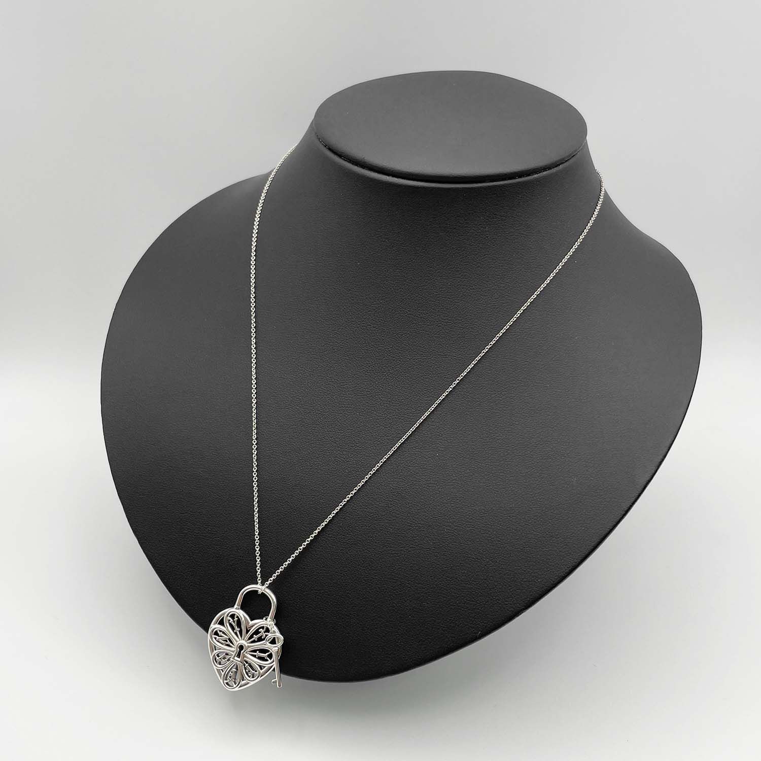Tiffany&Co. ティファニー フィリグリーハート ロック キー ネックレス 