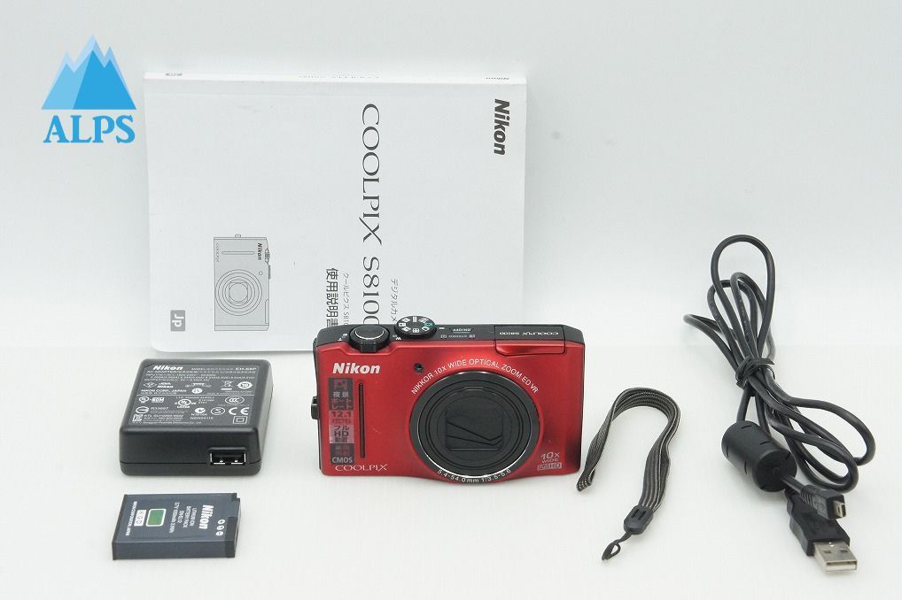 良品 Nikon ニコン COOLPIX S8100 コンパクトデジタルカメラ レッド