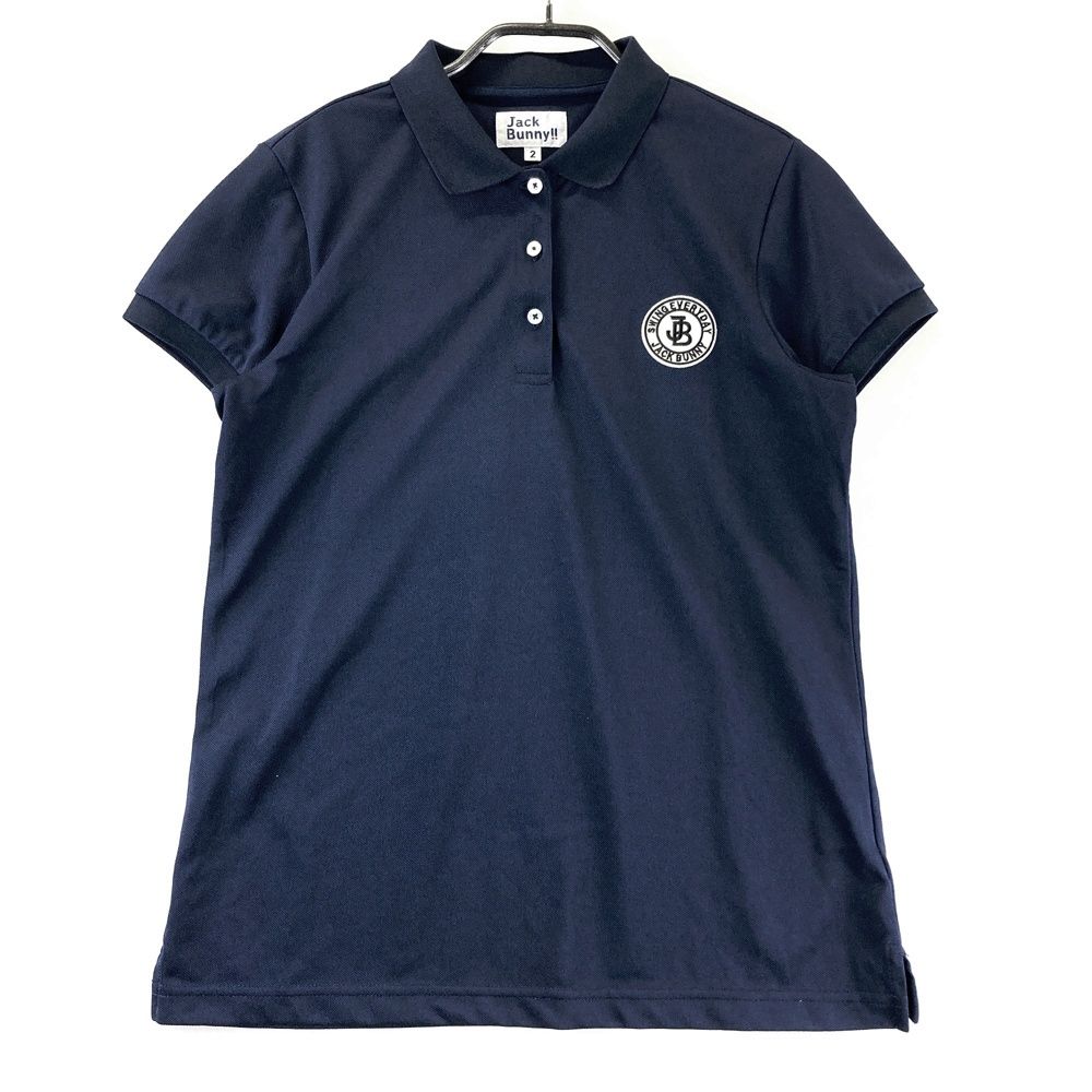 Jack Bunny!! コミックポロシャツ サイズ2 サイズ：2 JACK BUNNY ジャックバニー 半袖ポロシャツ ネイビー系