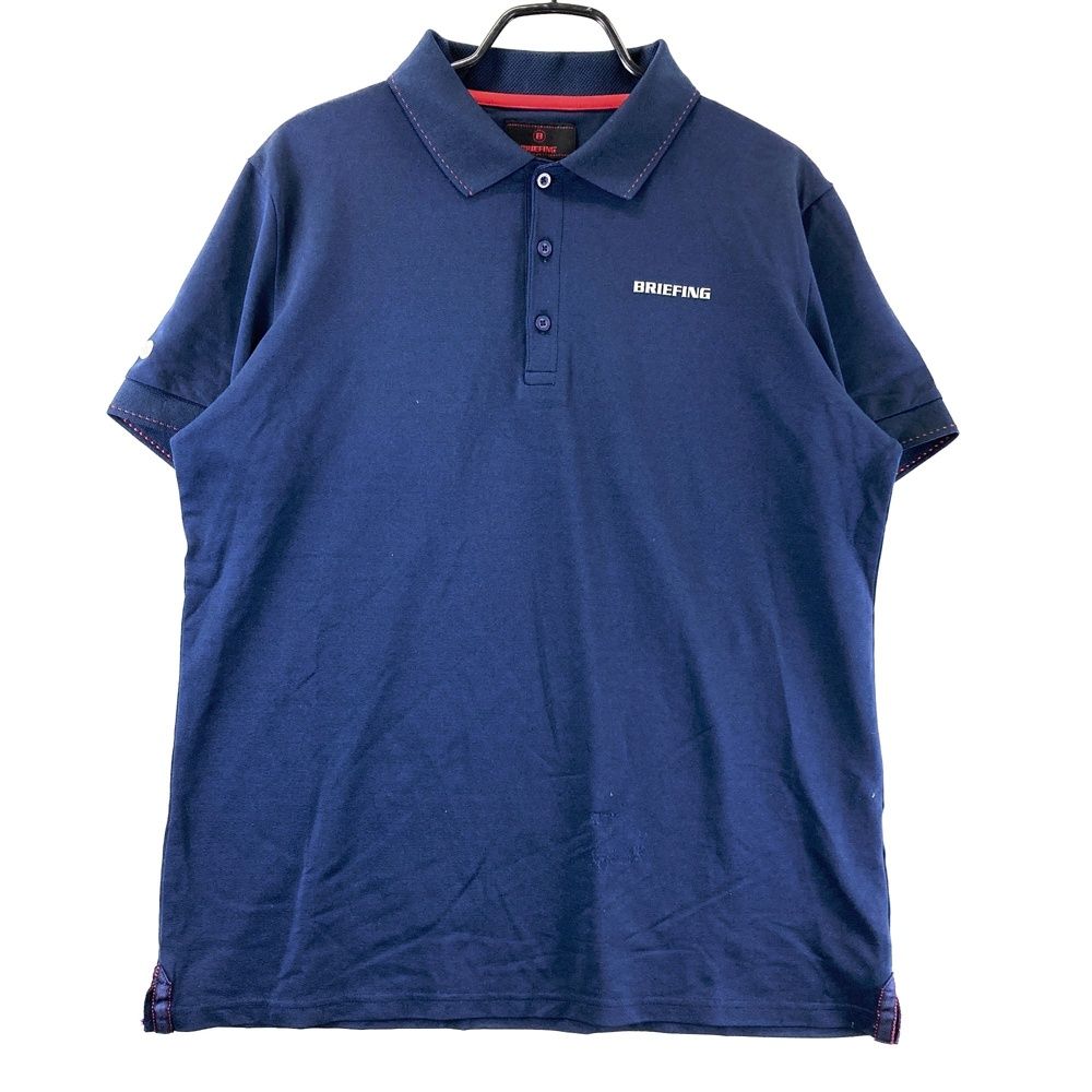 サイズ：XL BRIEFING GOLF ブリーフィング 半袖ポロシャツ ネイビー系
