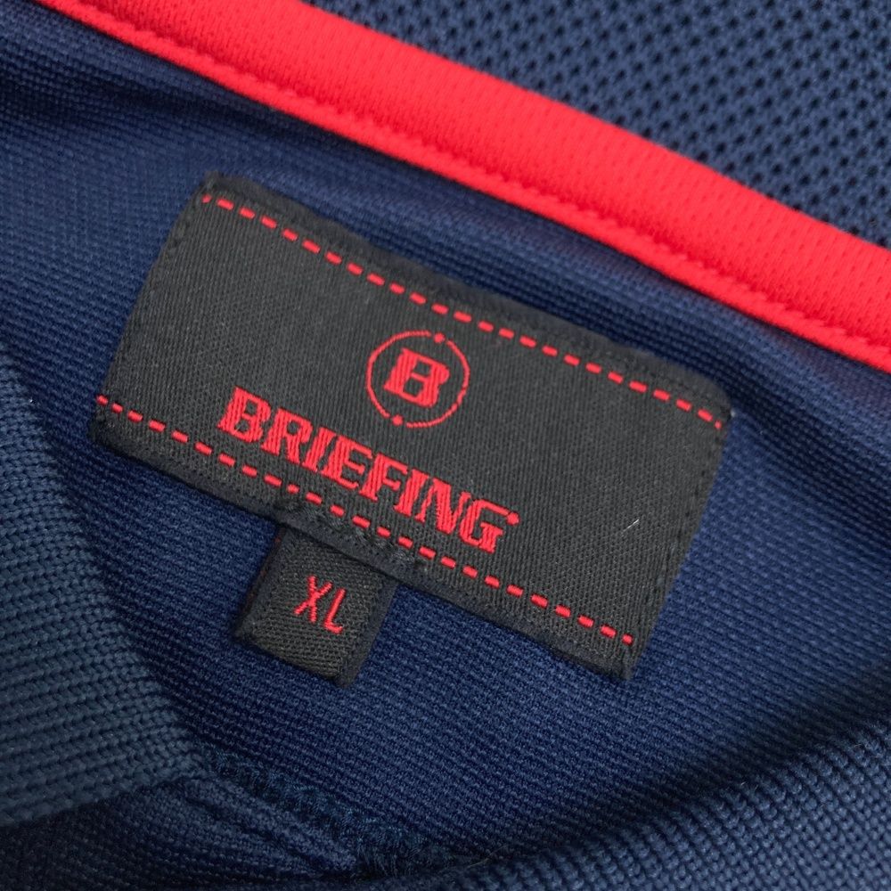 サイズ：XL BRIEFING GOLF ブリーフィング 半袖ポロシャツ ネイビー系