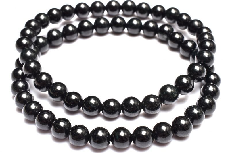 希少◇ミャンマー産 黒翡翠(ジェダイト) 6mm ブレスレット 1個売り