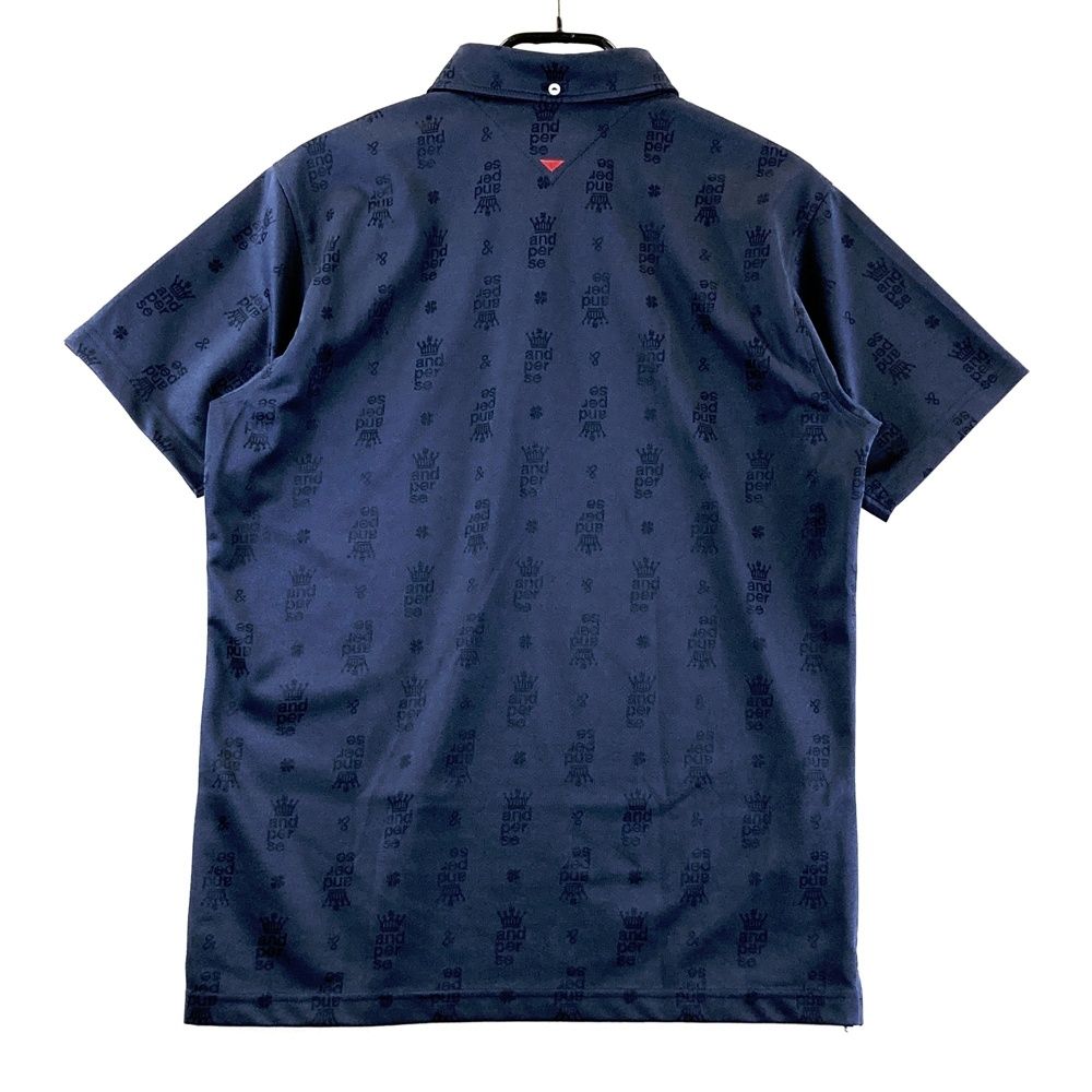 and per se ボタンダウンポロシャツ サイズL サイズ：L AND PER SE アンパスィ 半袖ポロシャツ ボタンダウン ロゴ
