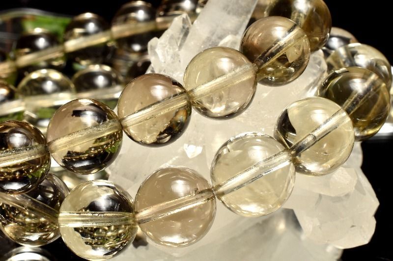 希少◇魔晶宙斯 ゼウスクォーツ(スモーキーシトリンファントム) 12mm