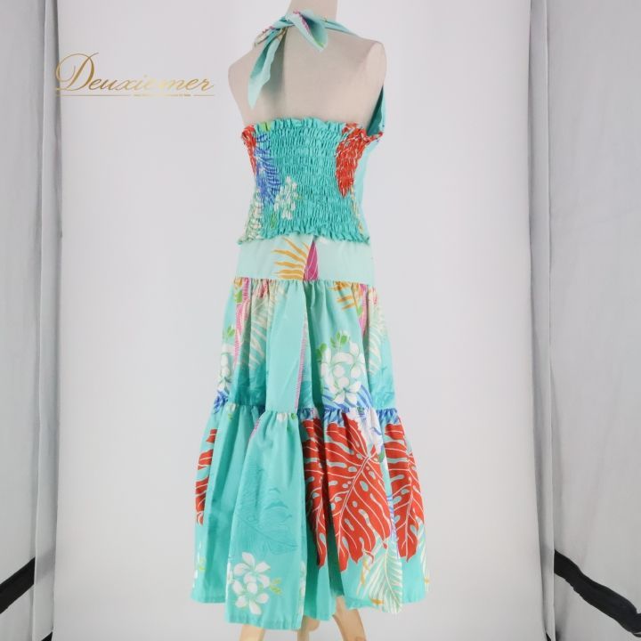 フラダンス 衣装 ツーピース セットアップ 上下セット パンドール