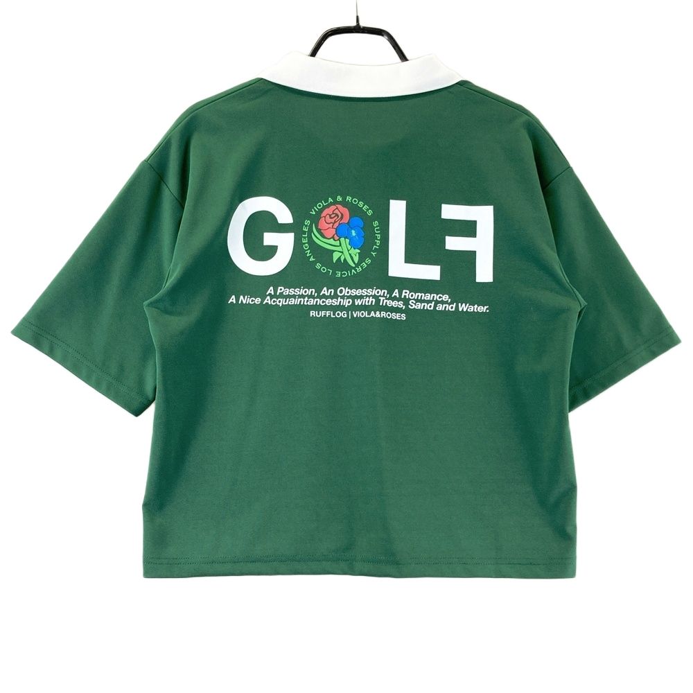 サイズ：M RUFFLOG ラフロッグ xVIOLA&ROSES バックロゴ 半袖