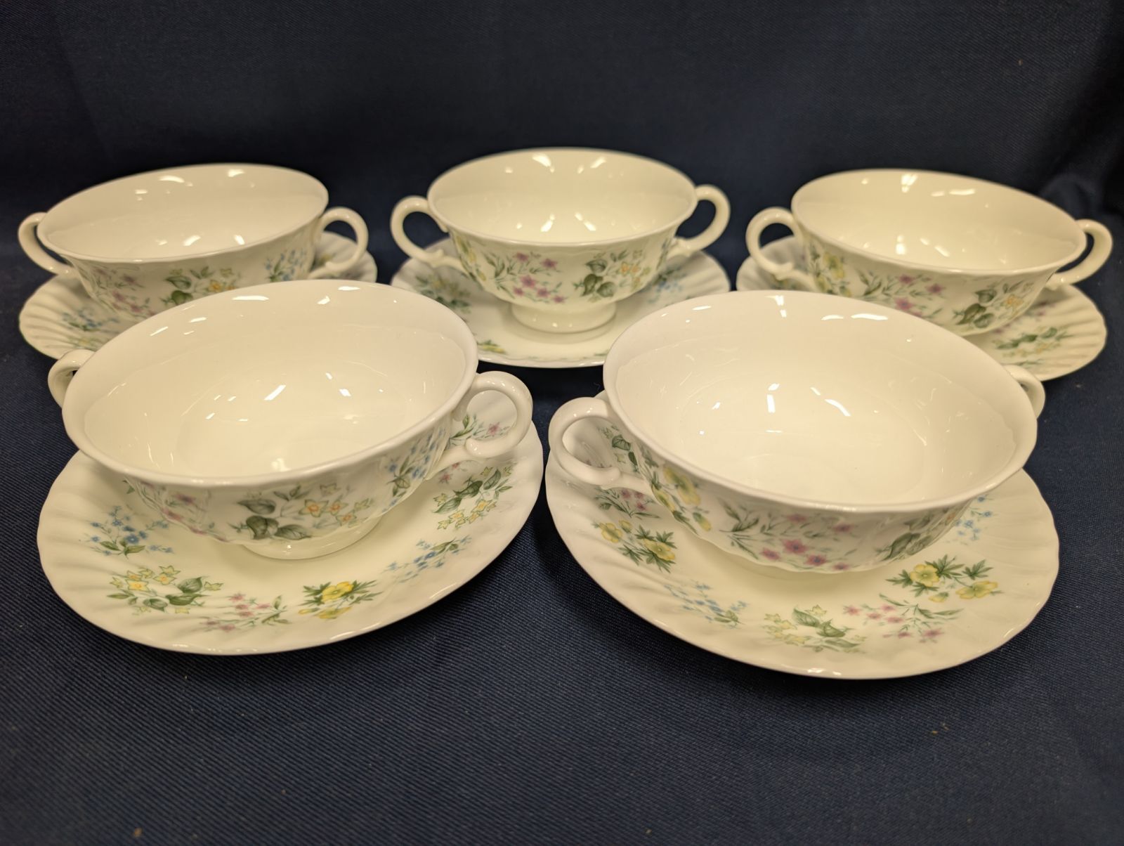 ミントン スプリングバレイ スープカップ＆ソーサー5客セット - メルカリ