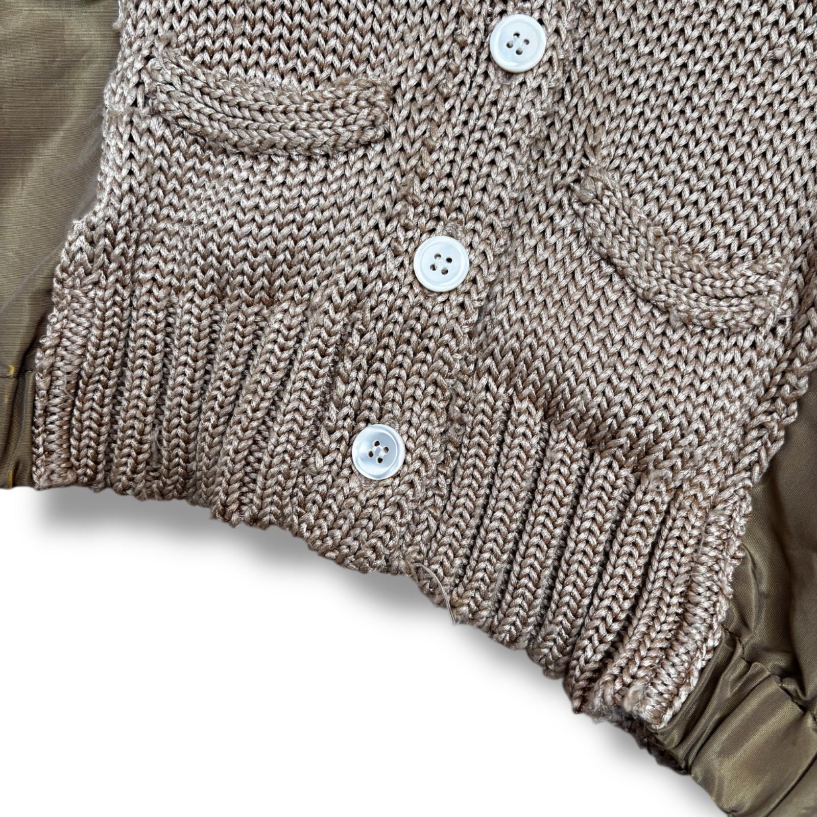 サカイ　sacai (1) カーディガン　くるみボタン　アーガイル柄　シルク混 sacai アーガイル柄カーディガン