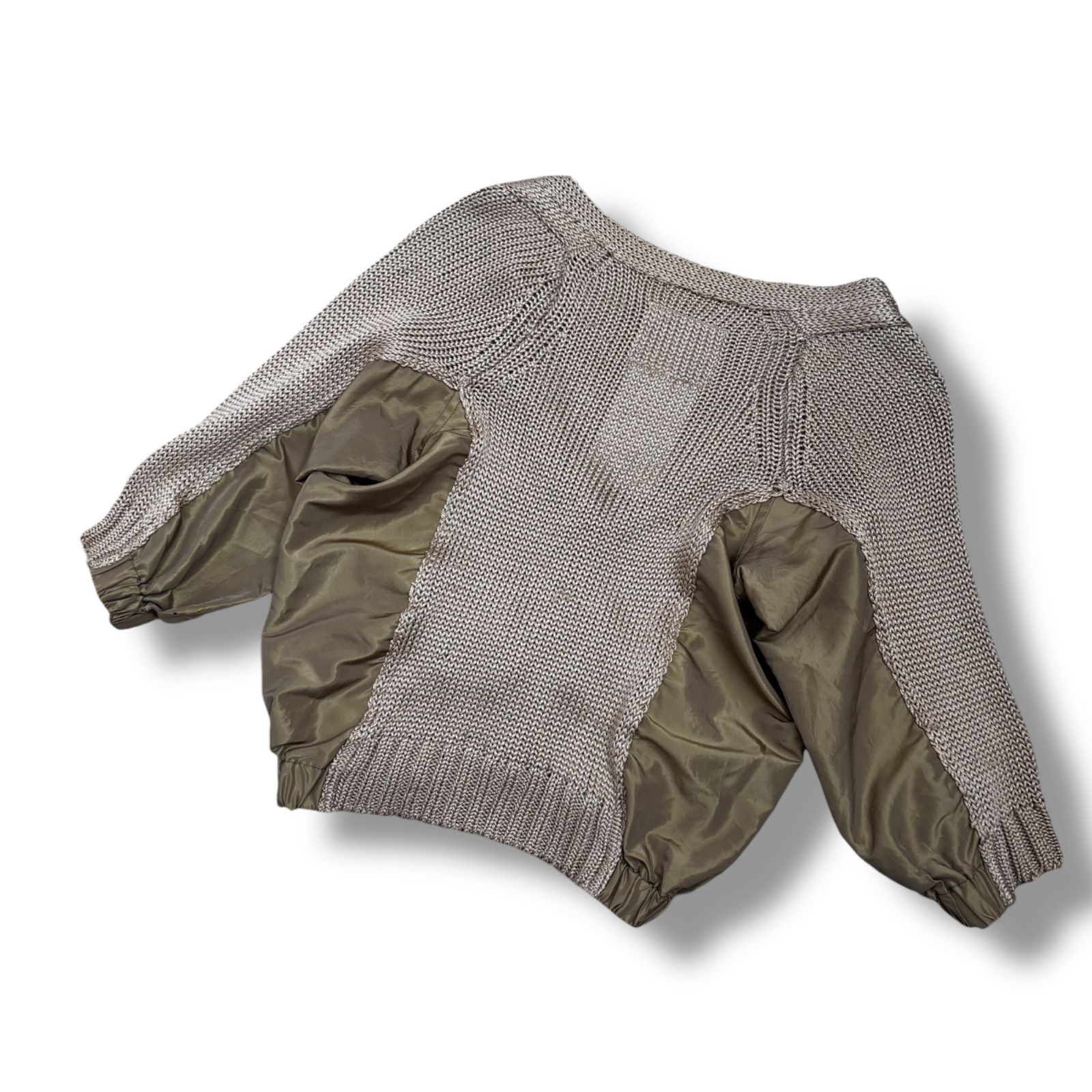 sacai】異素材ドッキング シルク混 カーディガン 2 - メルカリ