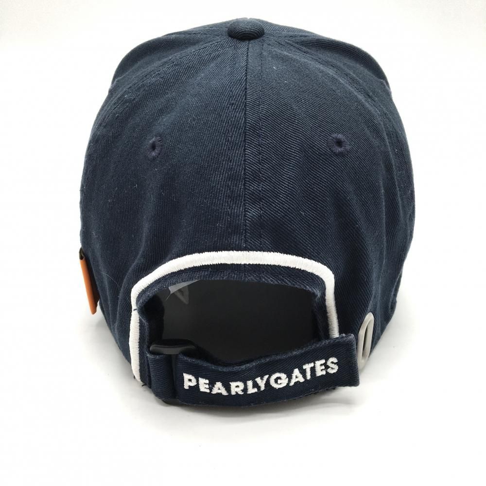パーリーゲイツ キャップ ネイビー×白 ロゴ刺しゅう フリー ゴルフ