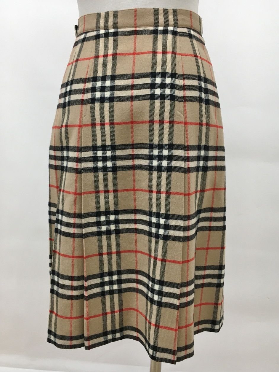 バーバリーズ BURBERRY プリーツスカート 7AB2 ノバチェック FX003-201