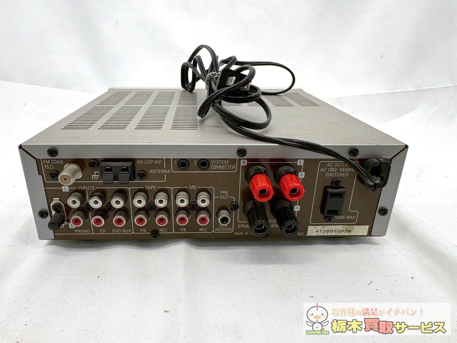 DENON/デノン DRA-F101 パワーアンプ シルバー 通電確認のみ 現状品