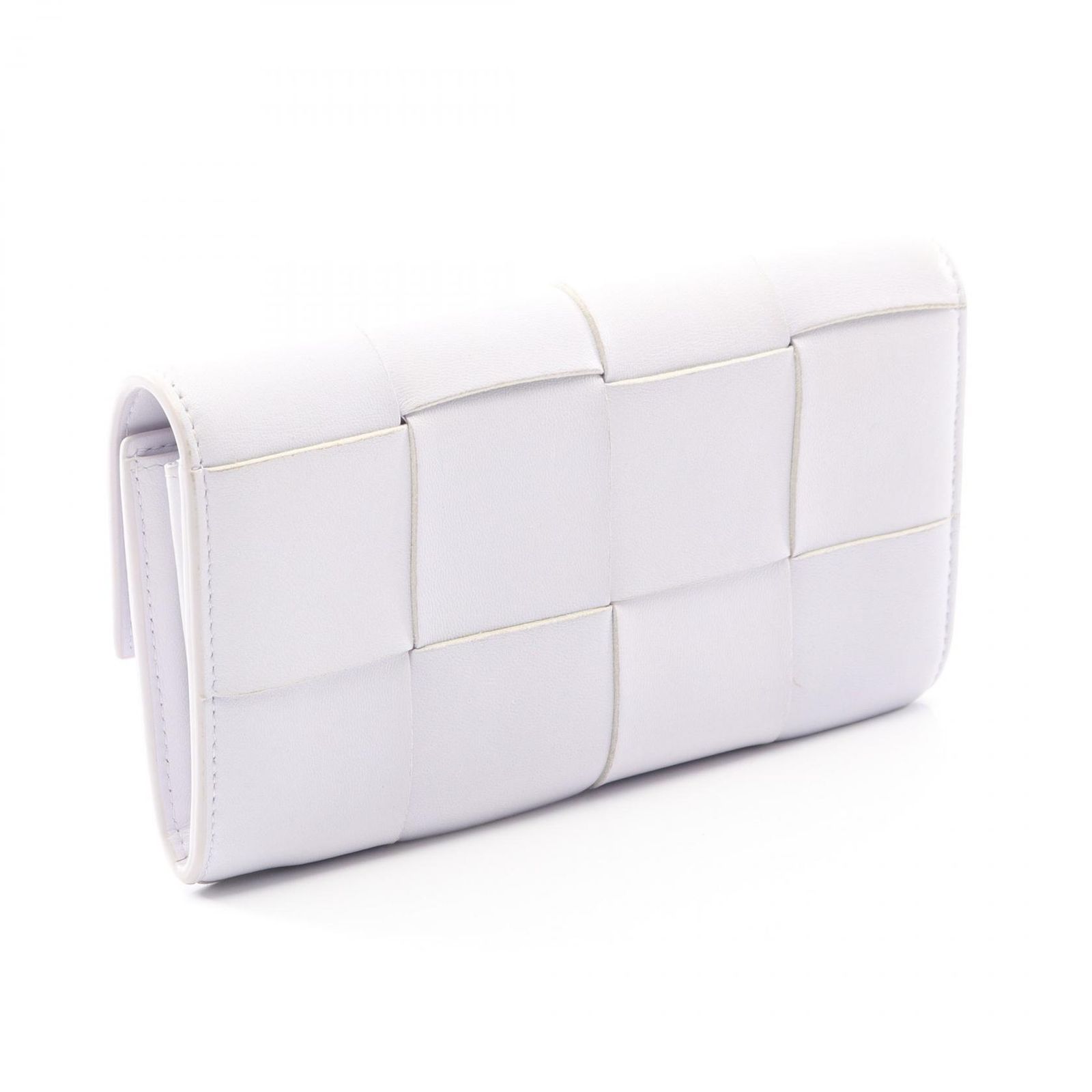 ボッテガヴェネタ 長財布 二つ折り長財布 レザー ホワイト 大容量 71202 BOTTEGA VENETA】ボッテガヴェネタ『イントレチャート 二つ折り長財布