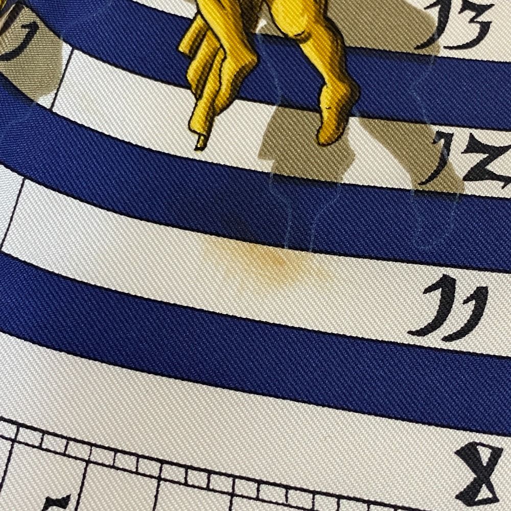 HERMES エルメス カレ90 DIES ET HORE 占星術 スカーフ ブルー ユニ