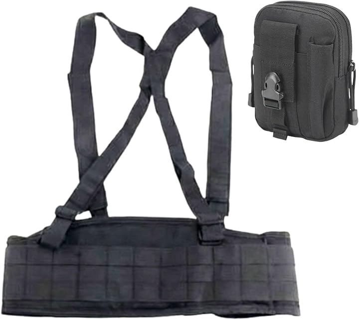 CIWS タクティカル ベルト サスペンダー モール システム ポーチ ファーストライン ミリタリー 装備 ガン 腰 tactical belt (ブラック)