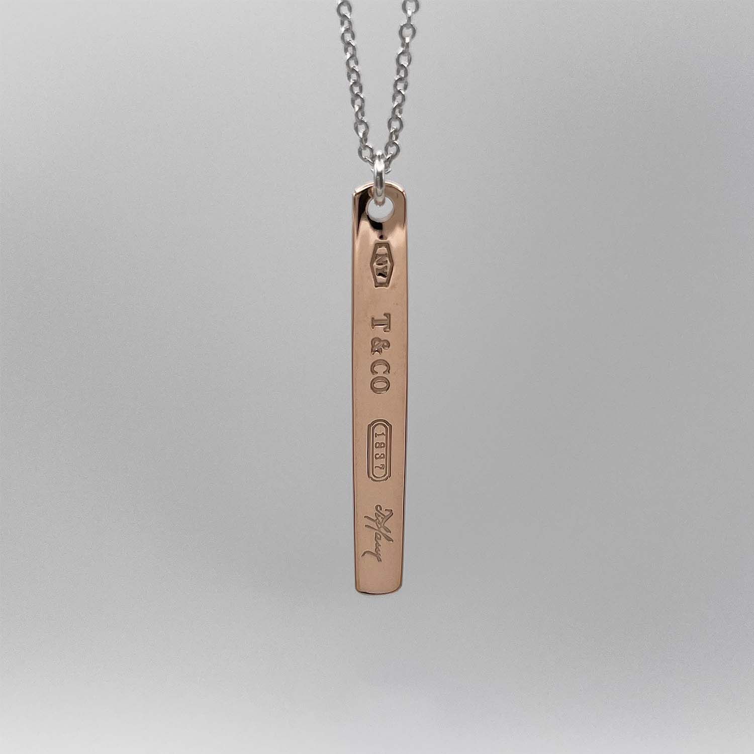 Tiffany&Co. ティファニー ネックレス 1837 ナロー バー SV925 ルベド