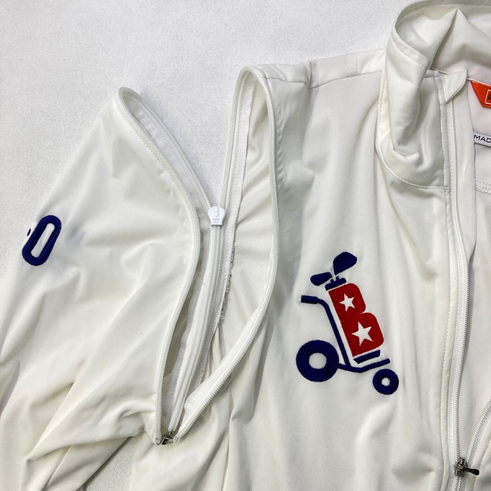 サイズ：S BEAMS GOLF ビームスゴルフ 長袖 ジップジャケット ホワイト