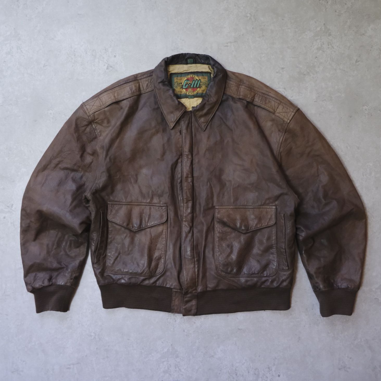 G-III】A-2 フライトジャケット／本革 XL／短丈 - メルカリ