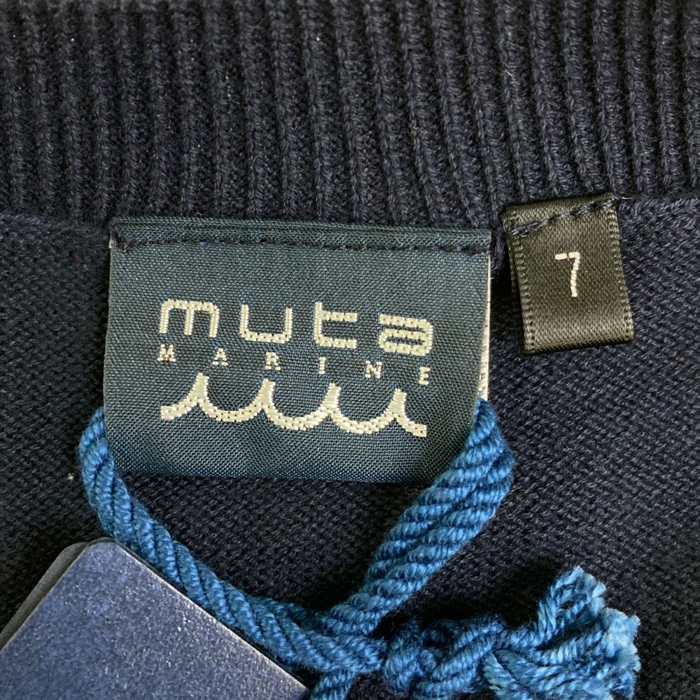 サイズ：7 MUTA MARINE ムータマリン Vネック ニットベスト ネイビー系