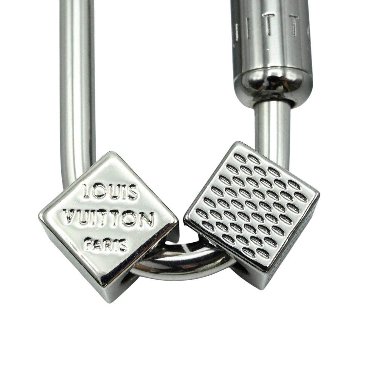 LOUIS VUITTON ルイヴィトン キューブ カラビナ メタル キーリング