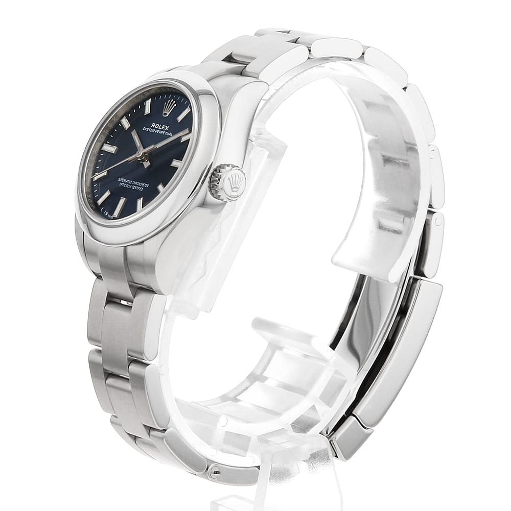 ROLEX ロレックス/オイスター・パーペチュアル28・ネイビー/ランダム番/276200/70W*****/SAランク/85【中古】 ロレックス オイスターパーペチュアル28 276200 ブルー ランダム番