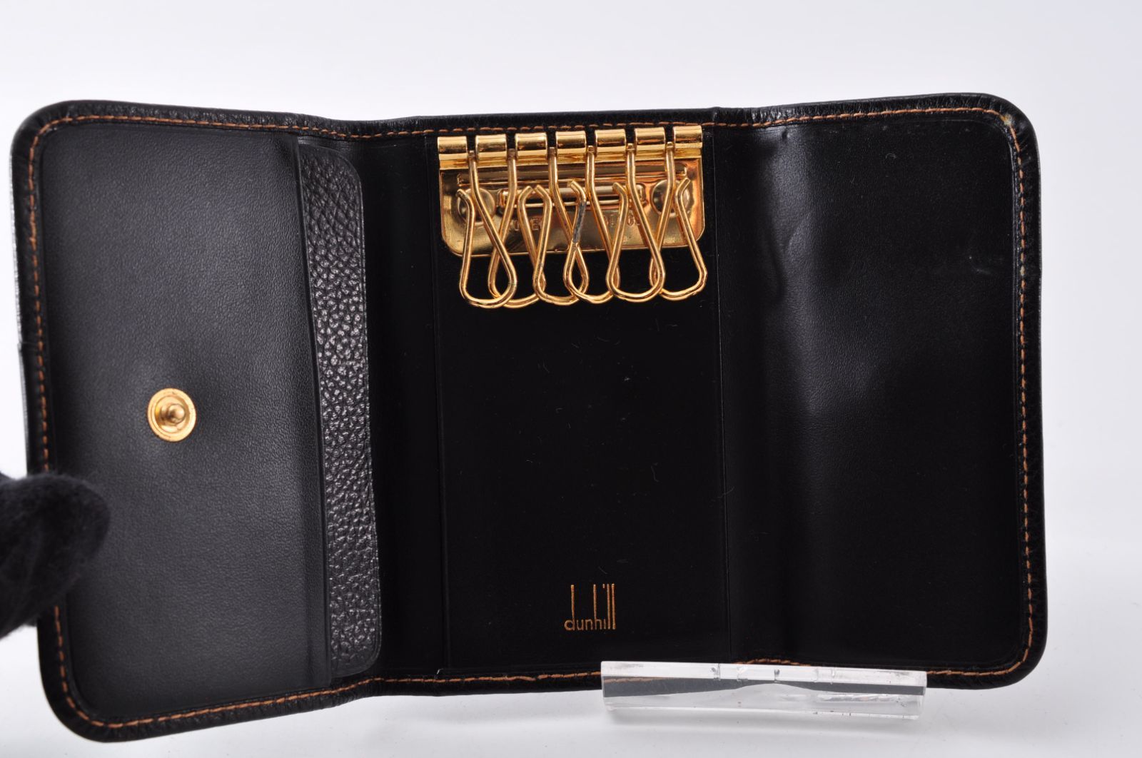 新品未使用　dunhill レザー キーケース　ブラウンブラック 未使用 dunhill ダンヒル Key Case キーケース Leather レザー 革