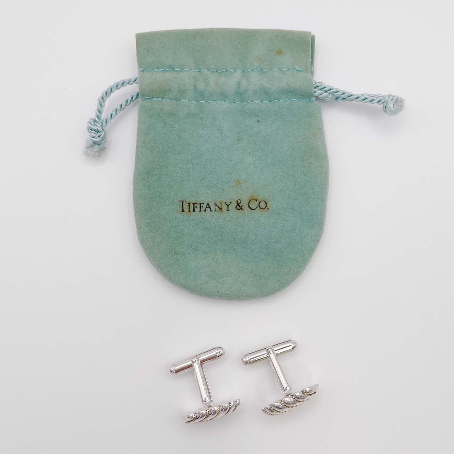 Tiffany&Co. ティファニー カフリンクス カフスボタン コンビ SV925