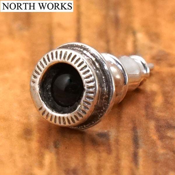 【新品】ノースワークス NORTH WORKS ピアス オニキス 片耳 シルバー製 日本製 P-003-BK【正規品】