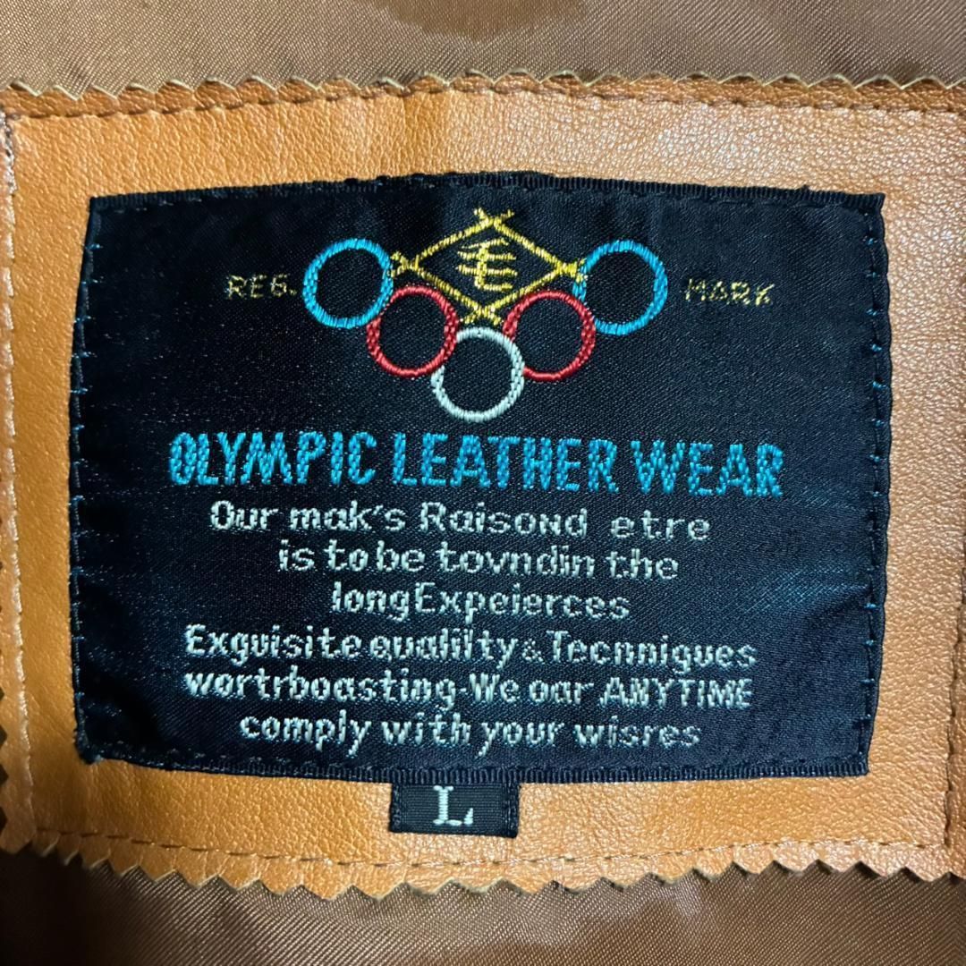 OLYMPIC LEATHER WEAR レザージャケット メンズ 本革 牛革 ライダース 