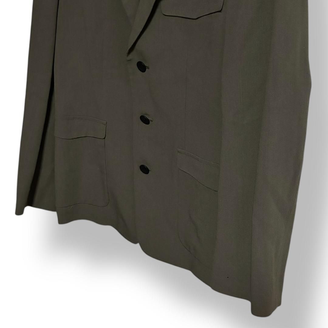 Y's ワイズ テーラードジャケット カーキ 無地 アウター 羽織 シンプル