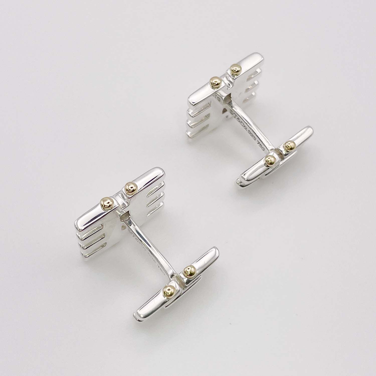 Tiffany コンビカフスボタン Tiffany&Co. ティファニー ゲート カフリンクス カフスボタン コンビ