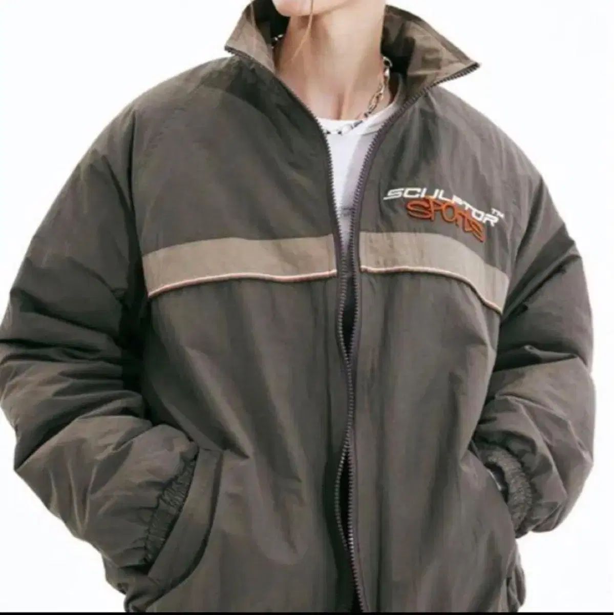 SCULPTOR スカルプター ロゴ スポーツブラ トラック ダウン ジャケット