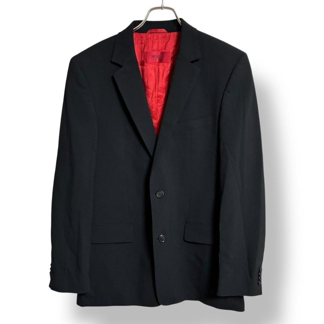 HUGO BOSS ヒューゴボス テーラードジャケット メンズ ブラック 黒×赤 