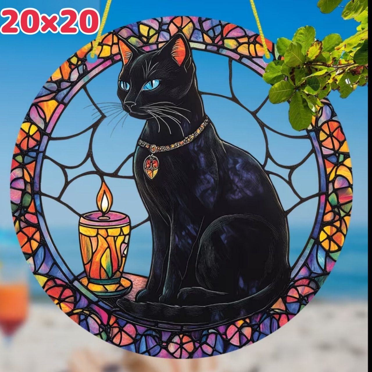 未着用　袋帯　黒猫　ステンドグラス　アール・ヌーヴォー　着物　073w d 未着用 袋帯 黒猫 ステンドグラス アール・ヌーヴォー 着物 073w d