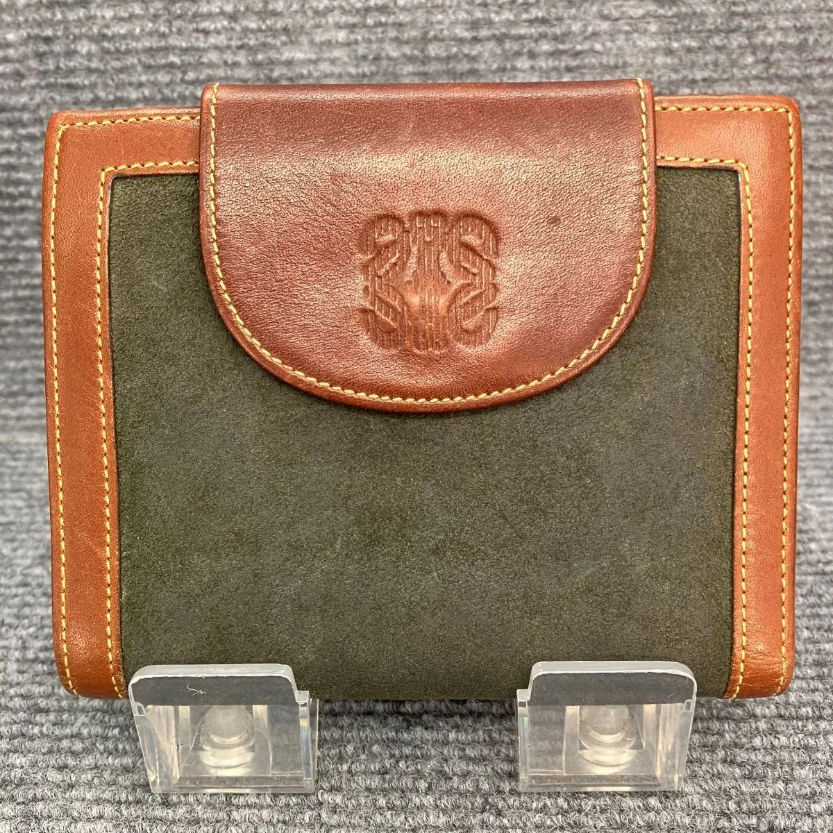 LOEWE ロエベ 二つ折り財布 アナグラム スエード 4786 - メルカリ