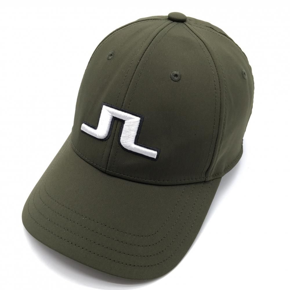 美品】ジェイリンドバーグ キャップ ダークグリーン×白 立体ロゴ