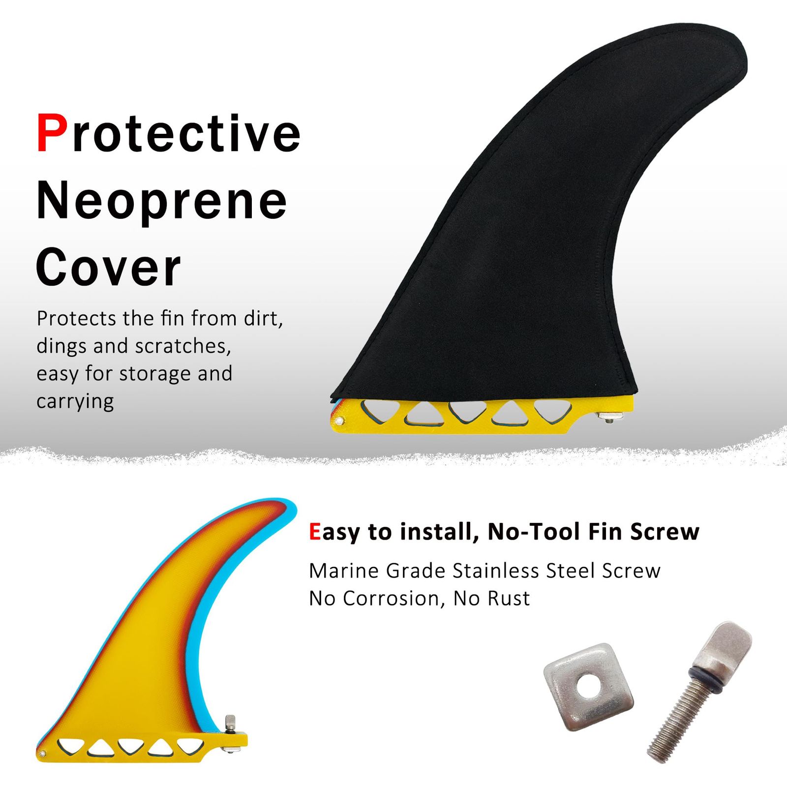 新品 ロングボードフィンシングルフィンタイプ7/8/9/10インチセンター