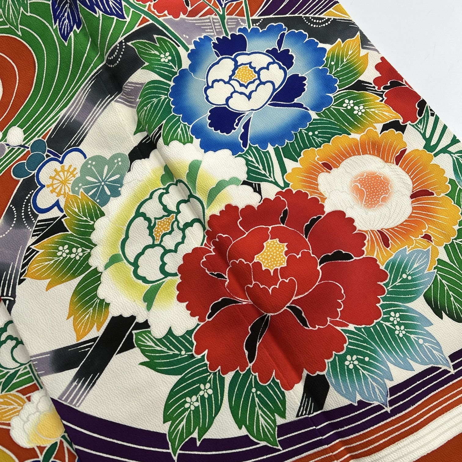 振袖 4枚 正絹 着物おまとめ売り同梱購入歓迎 リメイク用 着付け練習用