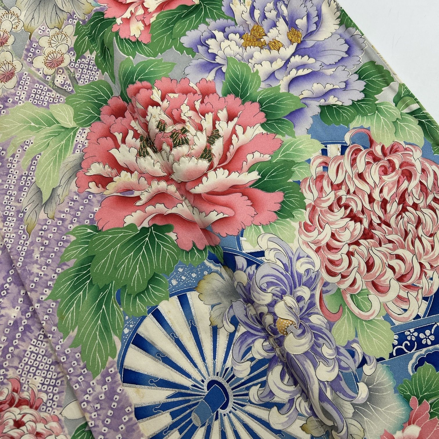 振袖 4枚 正絹 着物おまとめ売り同梱購入歓迎 リメイク用 着付け練習用