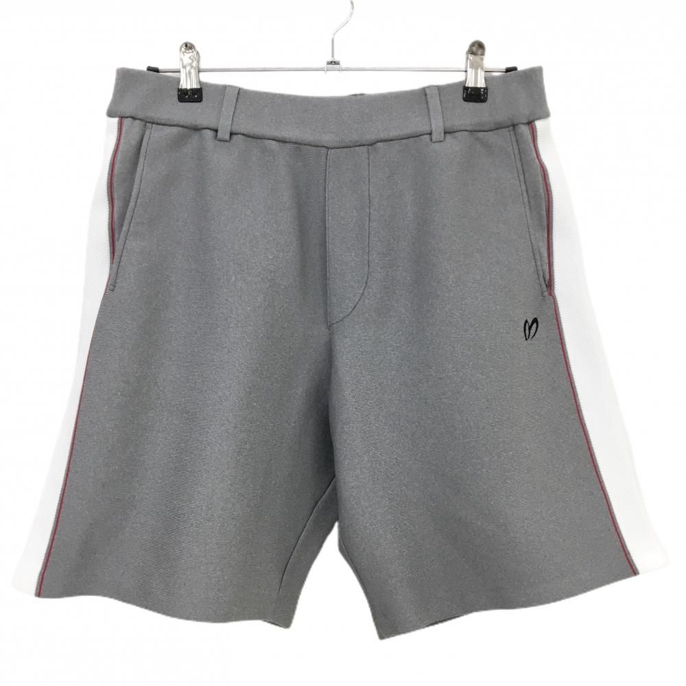 超美品】マスターバニー ニットハーフパンツ グレー×白 サイドライン