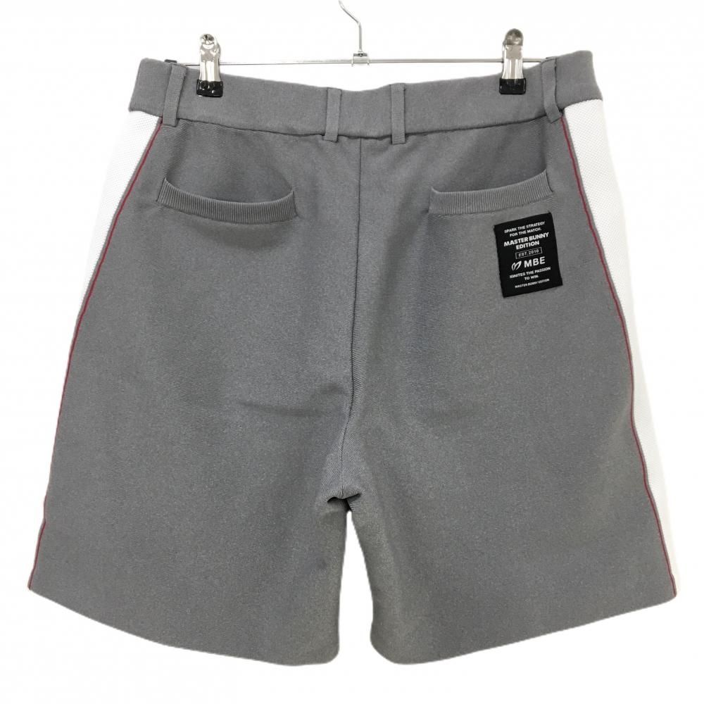 超美品】マスターバニー ニットハーフパンツ グレー×白 サイドライン